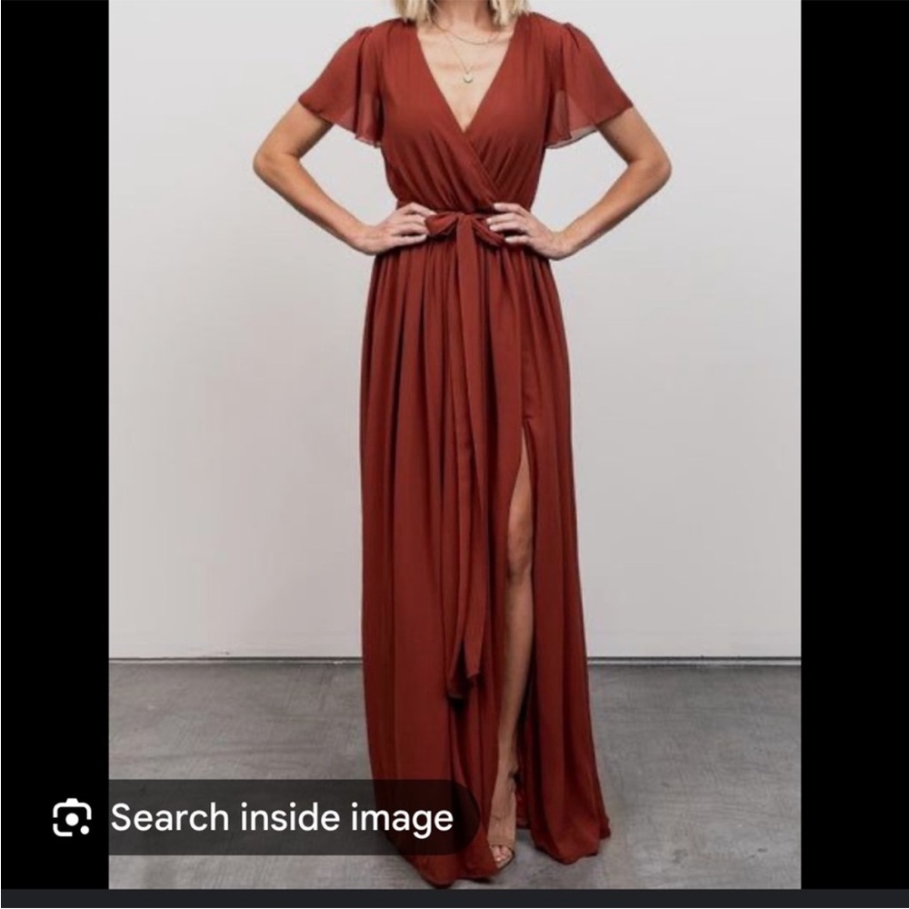 Baltic Born A-Line Rust Maxi Dress